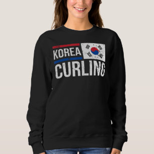 韓国カーリング国旗の石スポーツカーラースキップT スウェットシャツ