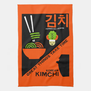 韓国キムチのキッチンアート キッチンタオル
