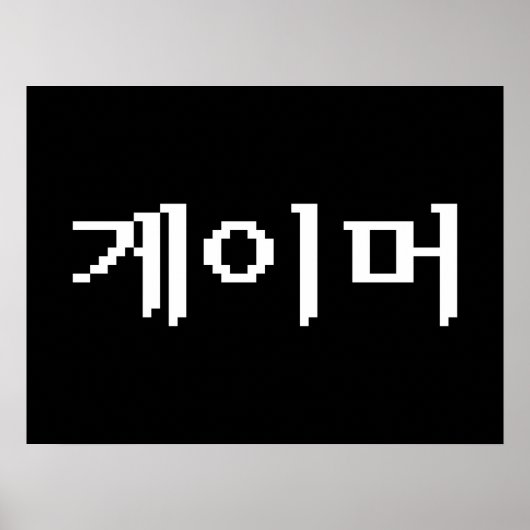 韓国ゲーマー게이머 ポスター (正面)