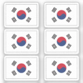 韓国コレクションパック6の国旗 シール (正面)