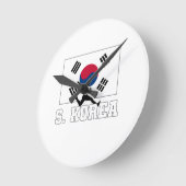 韓国サッカー代表 ラウンド壁時計 (傾斜)
