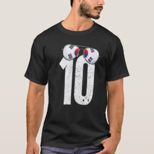 韓国サッカー選手番号10韓国F Tシャツ