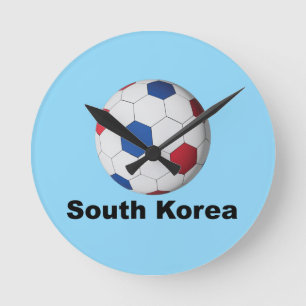 韓国サッカー ラウンド壁時計
