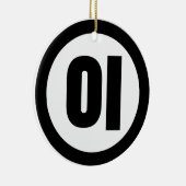 韓国シノ第2番2이 【I】ハングル セラミックオーナメント (右)