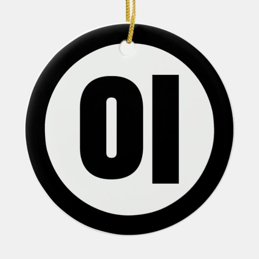 韓国シノ第2番2이 【I】ハングル セラミックオーナメント (正面)