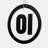 韓国シノ第2番2이 【I】ハングル セラミックオーナメント (左)