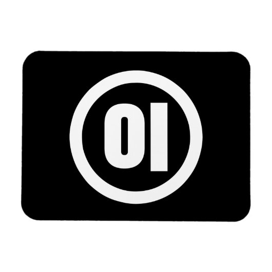 韓国シノ第2番2이 【I】ハングル マグネット (横)