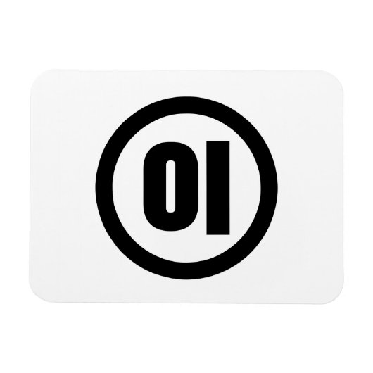 韓国シノ第2番2이 【I】ハングル マグネット (横)