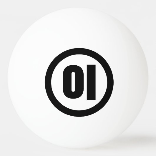 韓国シノ第2番2이 【I】ハングル 卓球ボール (正面)