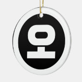 韓国シノ第5号오 【O】ハングル セラミックオーナメント (左)