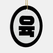 韓国シノ6육 【Yuk】ハングル セラミックオーナメント (右)