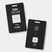 韓国スタイル IDカード ネームタグ バッジ (正面＆裏面)