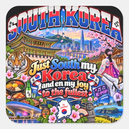 韓国ステッカー スクエアシール (正面)