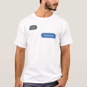 韓国スラングのチャットバブル泣き叫び目ㅜㅜ Tシャツ