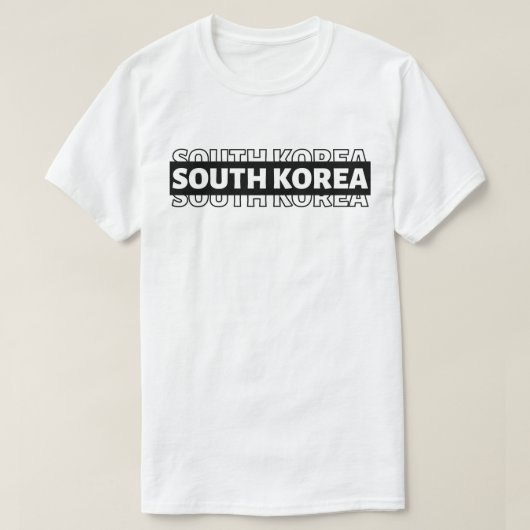 韓国ソウルビーズミニマリストストリートウェアT-Sh Tシャツ (デザイン正面)