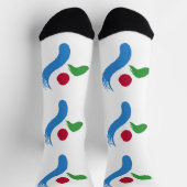 韓国ソウル州旗を持つ女性用ソックス ソックス (上部)