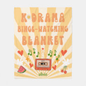 韓国ドラマのビンゲパーソナライズされた視 フリースブランケット (正面)