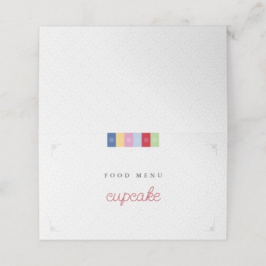 韓国ドルジャンチのフードメニューカード プレイスカード (外部開封)