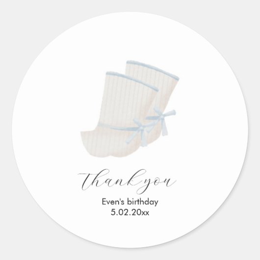 韓国ドルジャンチ感謝していステッカー ラウンドシール (正面)