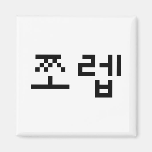 韓国ニューブ쪼렙ジョレブ |言語 マグネット (正面)