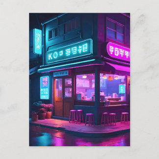 韓国ネオンコーヒーハウスロフィアート ポストカード