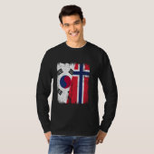 韓国ノルウェー半旗ノルウェー南部 Tシャツ (正面フル)