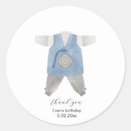 韓国ハンボク感謝していステッカー ラウンドシール