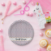 韓国ハートプレート韓国国旗/韓国 ペーパープレート (パーティー)