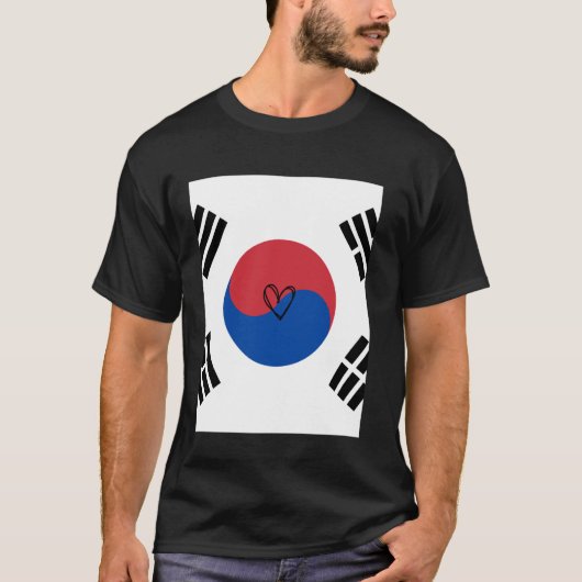 韓国ハート誇りを持った伝統国 Tシャツ (正面)
