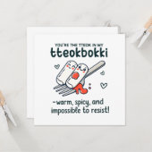 韓国バレンタインデートトックボッキ カード (正面/裏面インサイチュ)