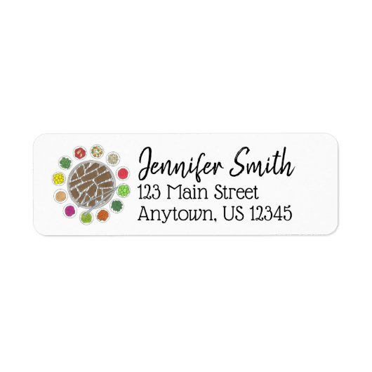 韓国バーベキューバーベキューバーベキューのフードアドレス ラベル (正面)