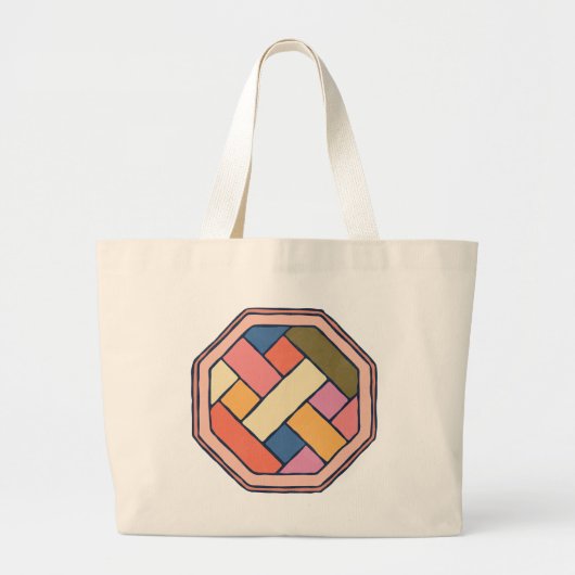 韓国パタ伝統的ーンアーツトートバッグ ラージトートバッグ (正面)