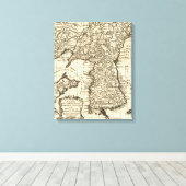 韓国パノラママップ（韓国） キャンバスプリント (インサイチュ (ウッドフロア))