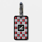 韓国パーソナライズされた国旗の韓国カスタム文字 ラゲッジタグ (裏面縦)