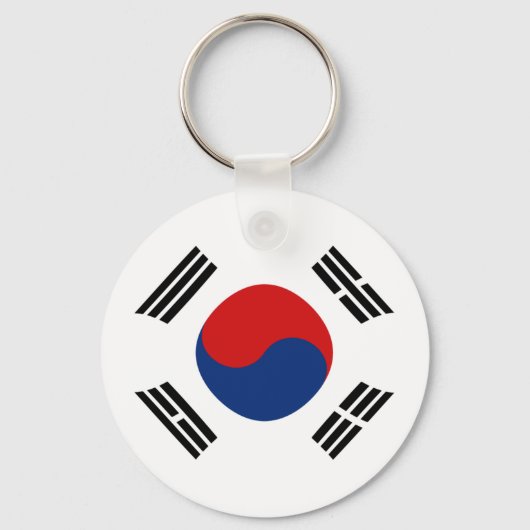 韓国フィッシュアイ国旗のキーチェーン キーホルダー (正面)