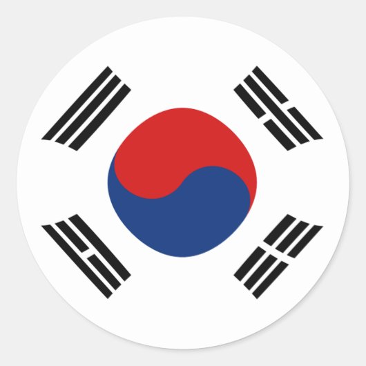 韓国フィッシュアイ・フラグステッカー ラウンドシール (正面)