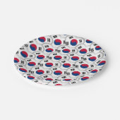 韓国プレート、ハート、韓国国旗/韓国 ペーパープレート (アングル)