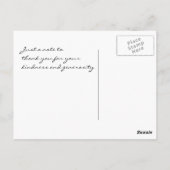 韓国ホーンビーム感謝してい盆栽あなた ポストカード (裏面)