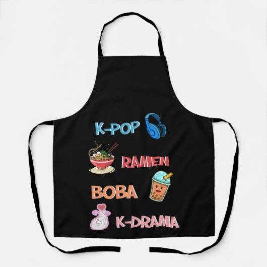 韓国ポップ・アートののKドラマ&Kファン向けKファッションポップ・アートの エプロン