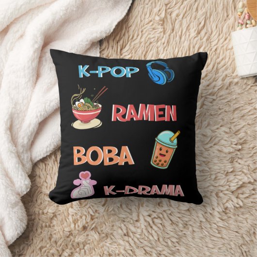 韓国ポップ・アートののKドラマ&Kファン向けKファッションポップ・アートの クッション (ブランケット)