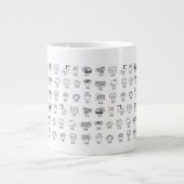 韓国マグカップ特別食プリント ジャンボコーヒーマグカップ (正面)