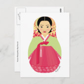 韓国マトリョシカ葉書 ポストカード (正面/裏面)