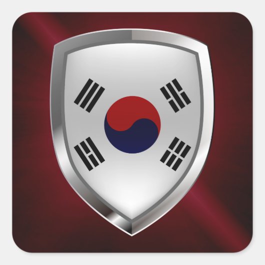 韓国メタリックエンブレム スクエアシール (正面)