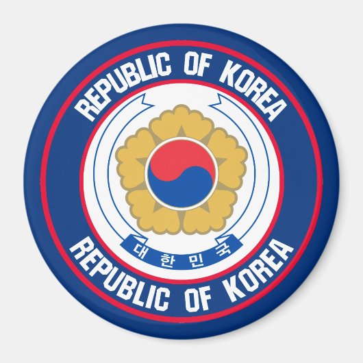 韓国ラウンドエンブレム マグネット (正面)