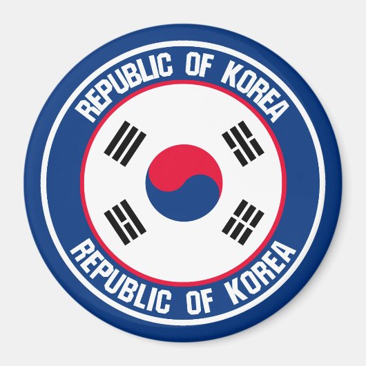 韓国ラウンドエンブレム マグネット (正面)