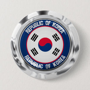 韓国ラウンドエンブレム 缶バッジ