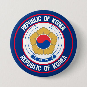 韓国ラウンドエンブレム 缶バッジ