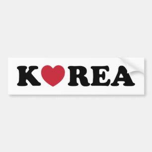 韓国ラブハートバンパーステッカー バンパーステッカー