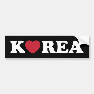 韓国ラブハートバンパーステッカー バンパーステッカー