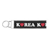 韓国ラブハートリストキーチェーン リストバンドキーホルダー (鍵左)